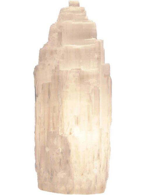 Electric lamp 10-inch white selenite