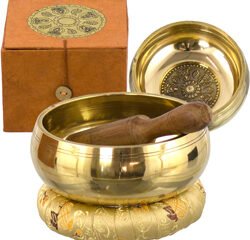 Tibetan Singing Bowl Set Wheel of Life (each)