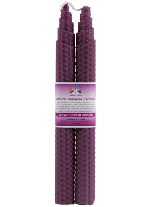 Violet beeswax chakra candle