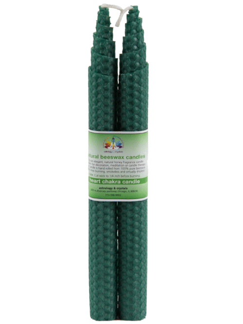 Green beeswax chakra candle